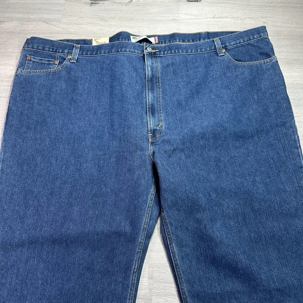 NEW Levis 550 Relaxed Jeans Mens 60x30 Blue Tapered Denim Big & Tall Med Wash